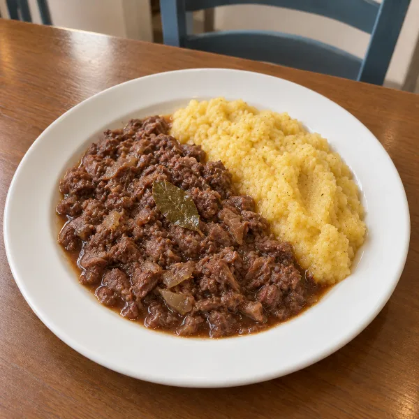 Tapulone con Polenta Macinata a Pietra