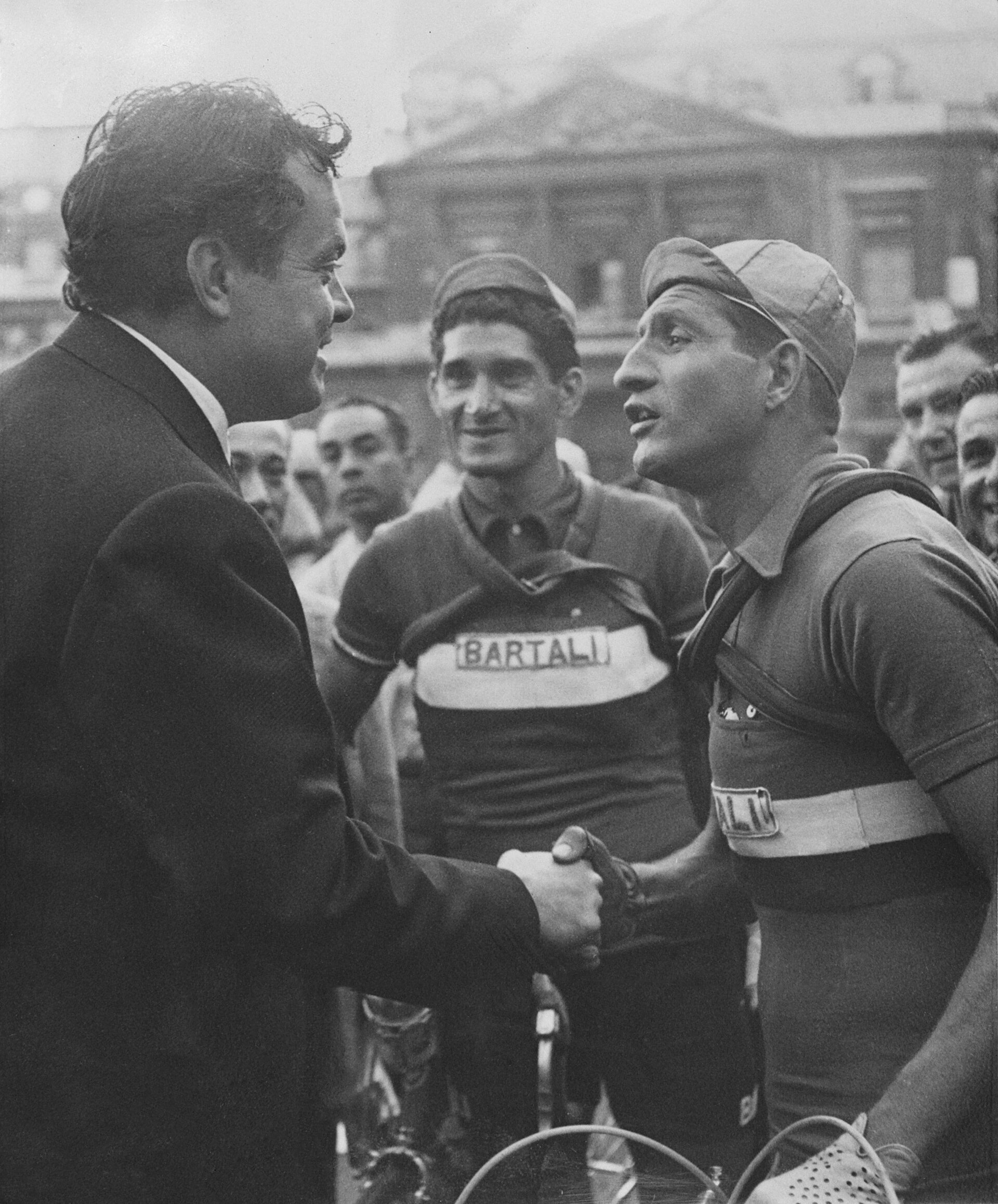 Incontro storico tra il campione Gino Bartali e il regista Orson Welles